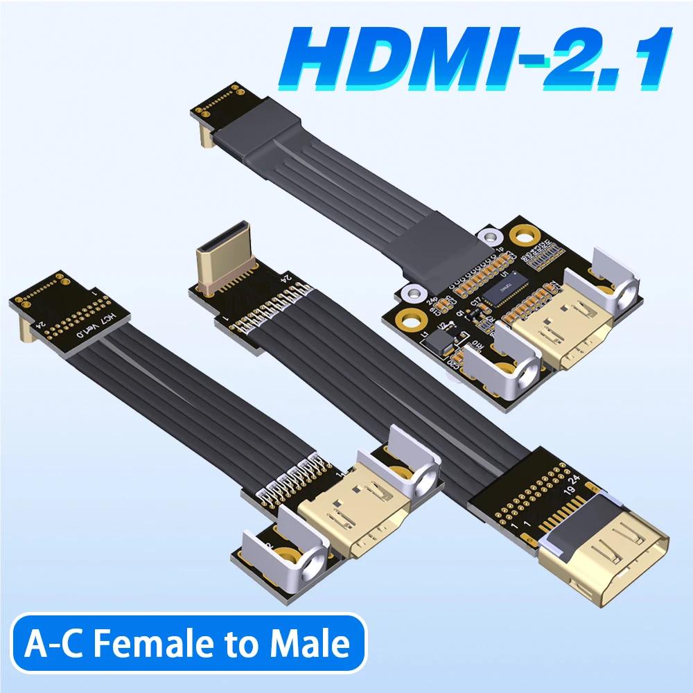 FPV װ   ī޶ ÷  ̺, ̴ HDMI to HD 2.1, CŸ to AŸ, 4K, 144Hz, 48Gbps, -